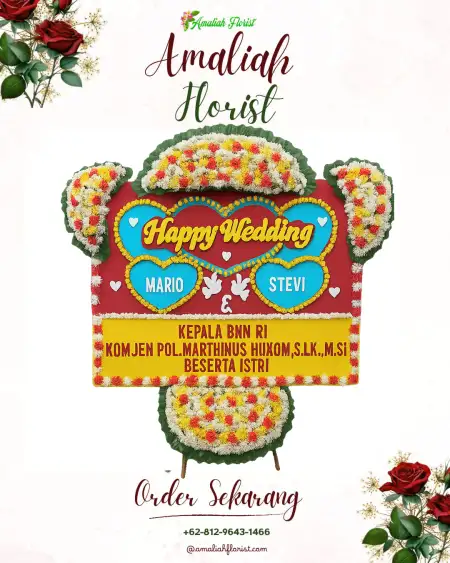 Papan Bunga Pernikahan Salagedang